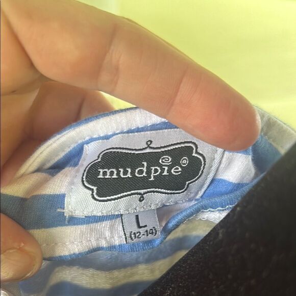 Mud Pie Striped Blue and White Dress E - Picture 2 of 5